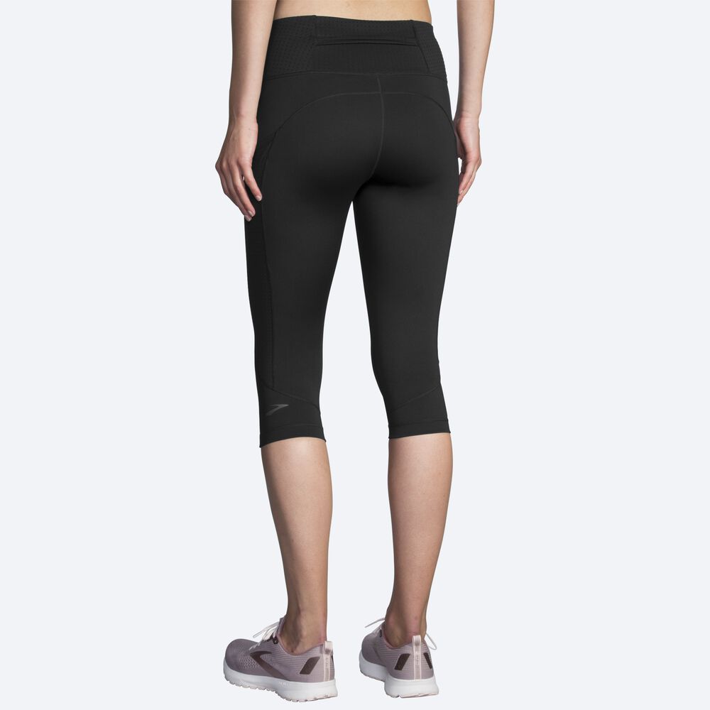 Brooks Method 1/2 Crop Tight Női Harisnyanadrág Fekete | HU629045