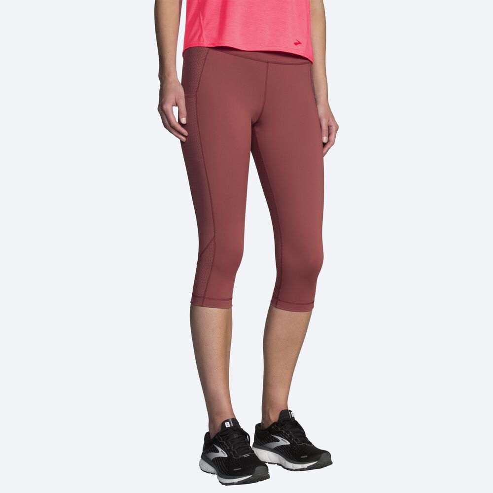 Brooks Method 1/2 Crop Tight Női Harisnyanadrág Terracotta | HU872649