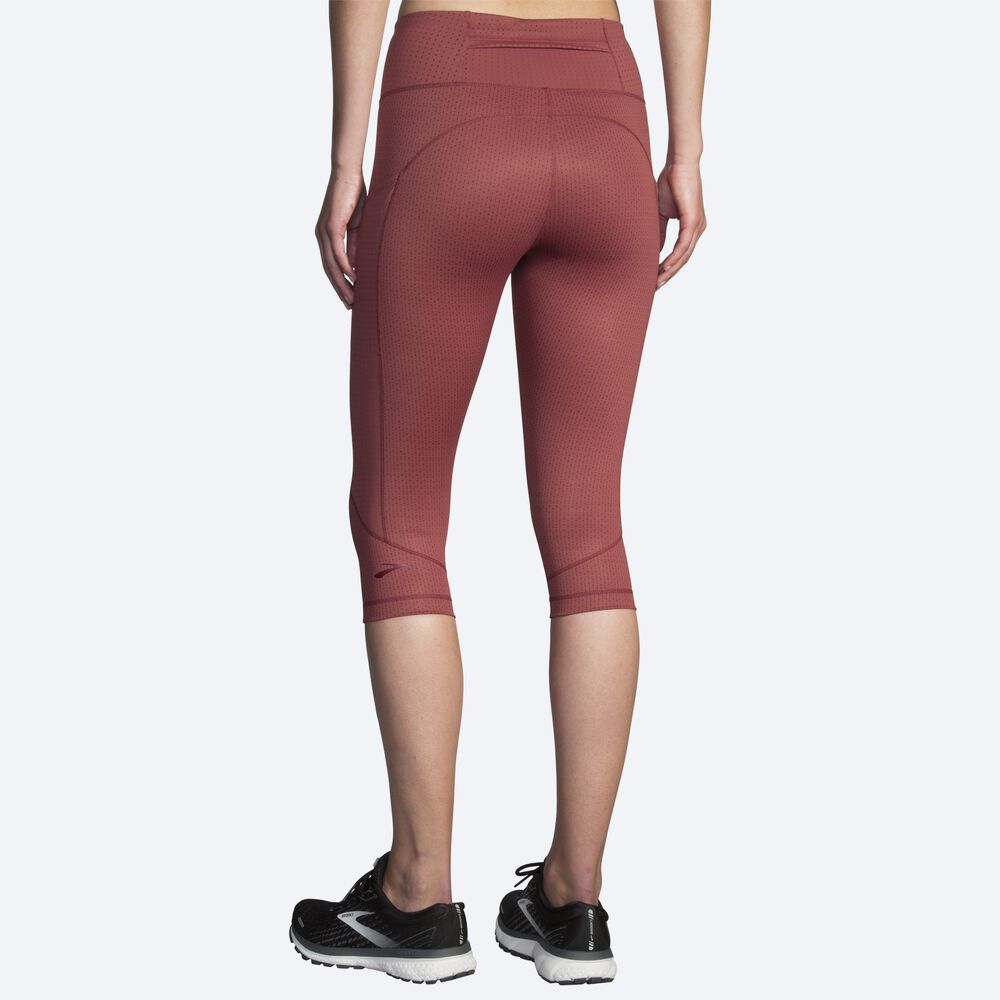 Brooks Method 1/2 Crop Tight Női Harisnyanadrág Terracotta | HU872649