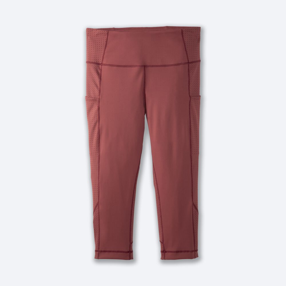 Brooks Method 1/2 Crop Tight Női Harisnyanadrág Terracotta | HU872649