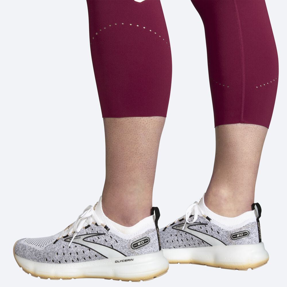 Brooks Method 3/4 Tight Női Harisnyanadrág Bordó/Rózsaszín | HU517304