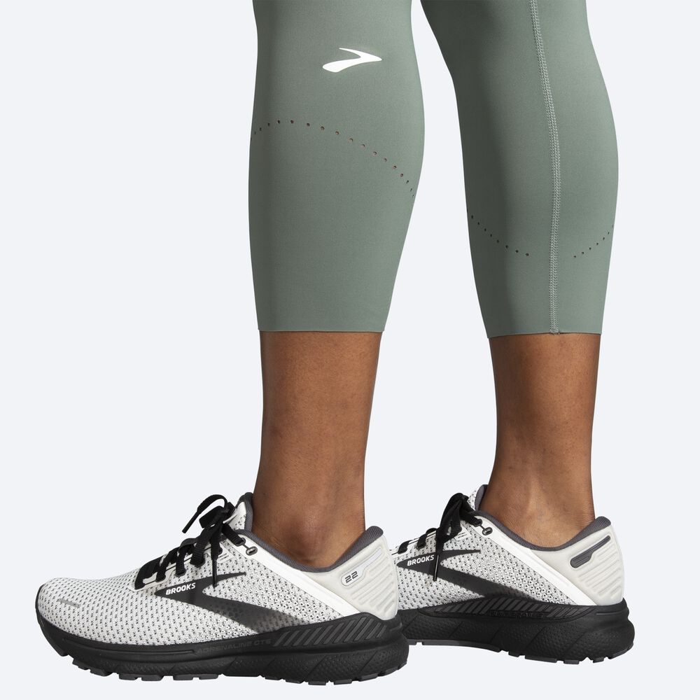 Brooks Method 3/4 Tight Női Harisnyanadrág Zöld | HU547068