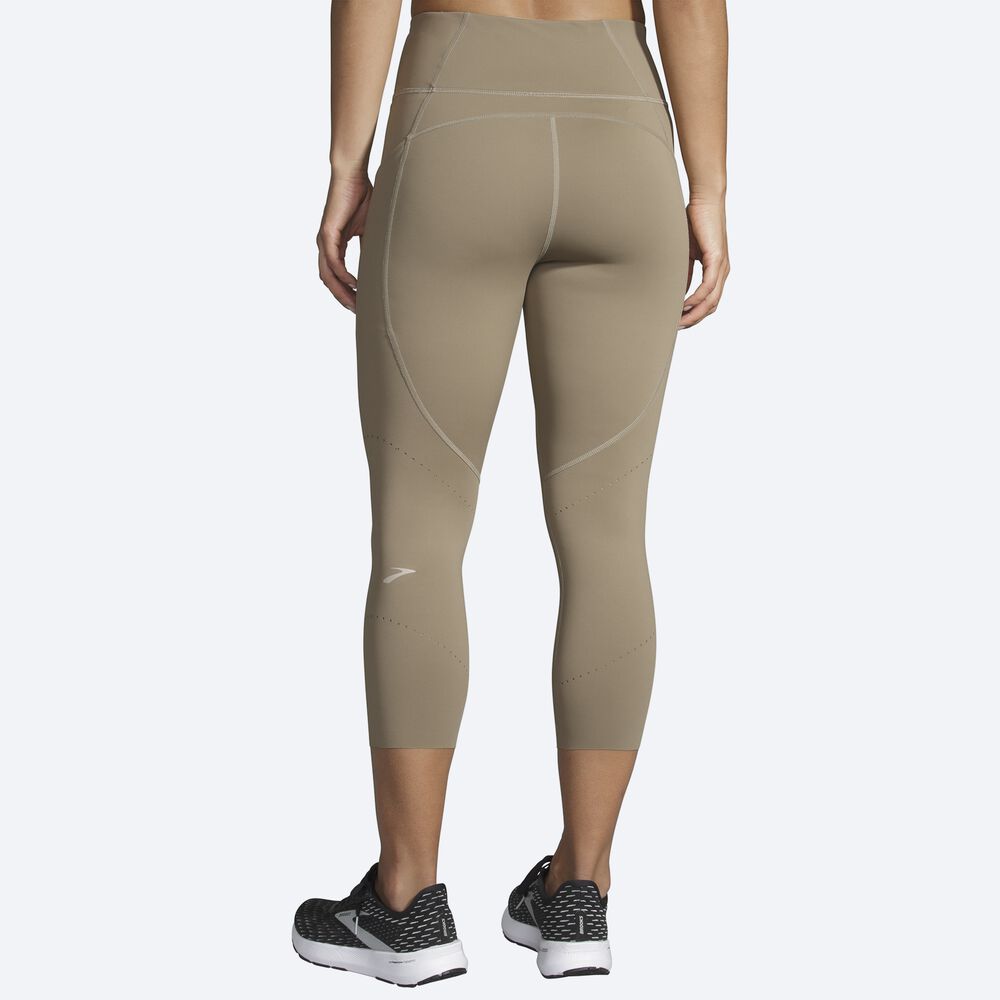 Brooks Method 3/4 Tight Női Harisnyanadrág Khaki | HU841063