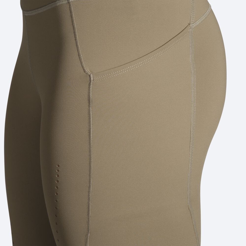 Brooks Method 3/4 Tight Női Harisnyanadrág Khaki | HU841063