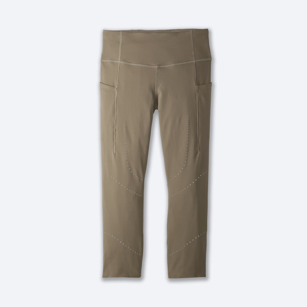 Brooks Method 3/4 Tight Női Harisnyanadrág Khaki | HU841063