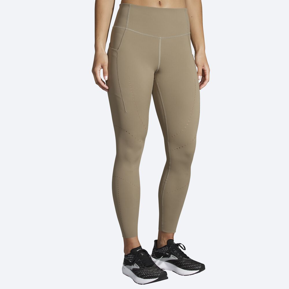 Brooks Method 7/8 Tight Női Harisnyanadrág Khaki | HU691287