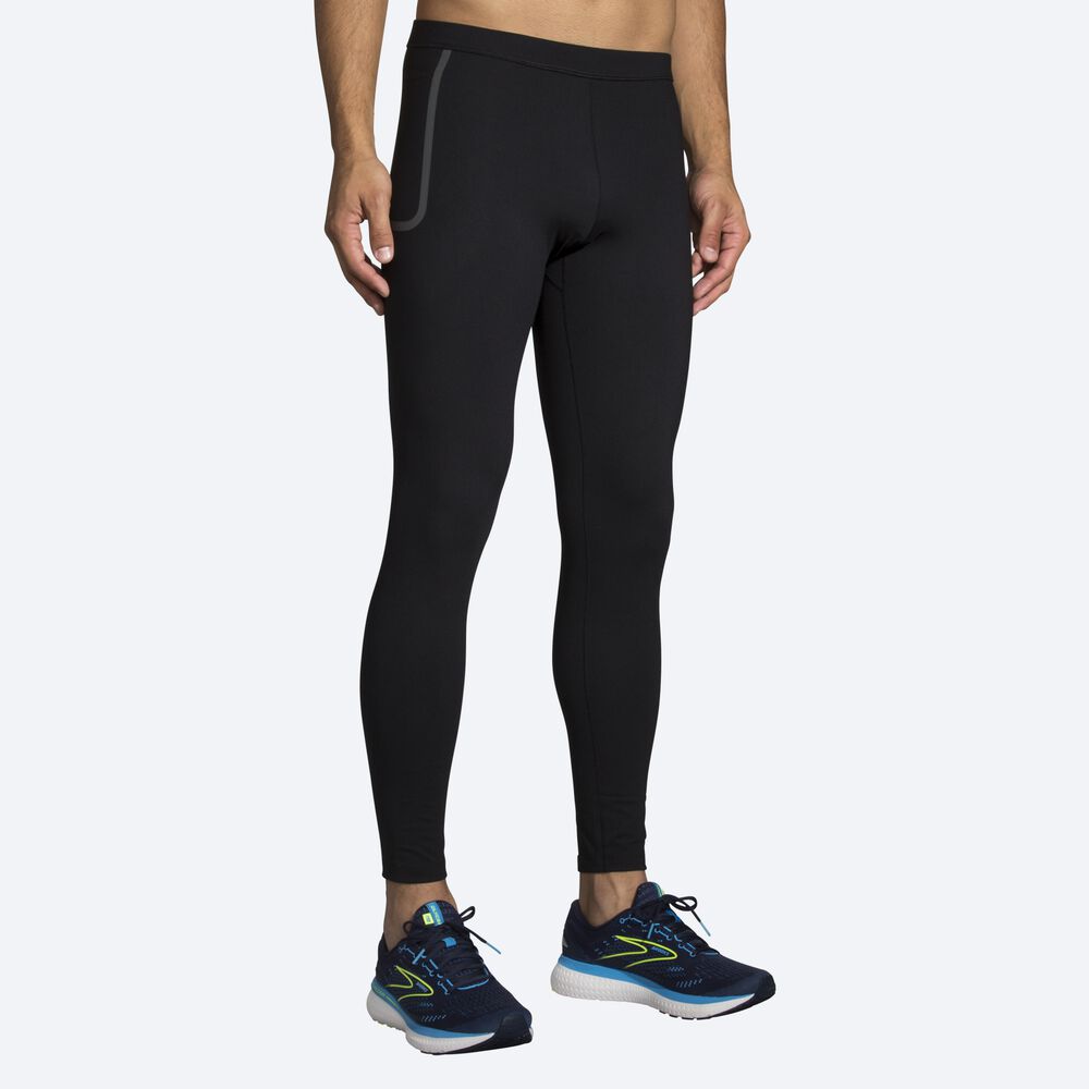 Brooks Momentum Thermal Tight Férfi Harisnyanadrág Fekete | HU374852