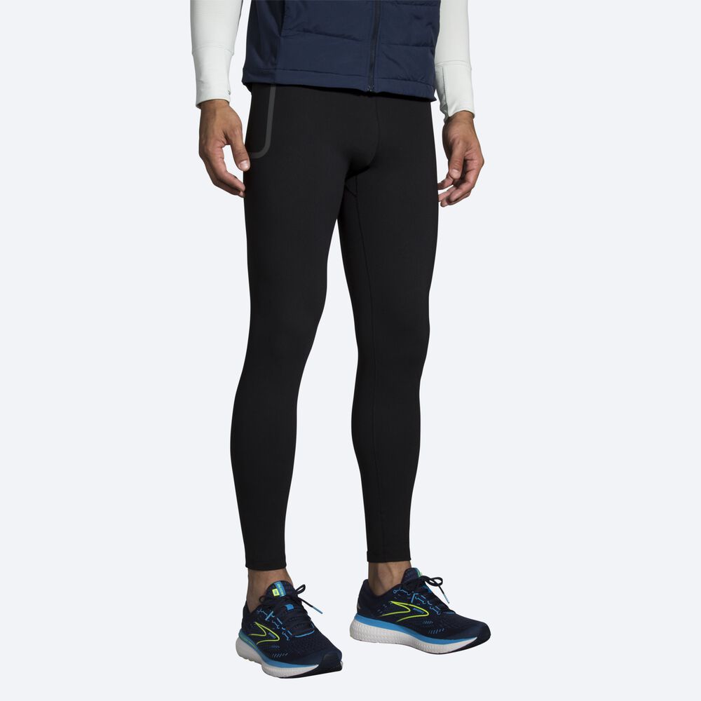 Brooks Momentum Thermal Tight Férfi Harisnyanadrág Fekete | HU374852