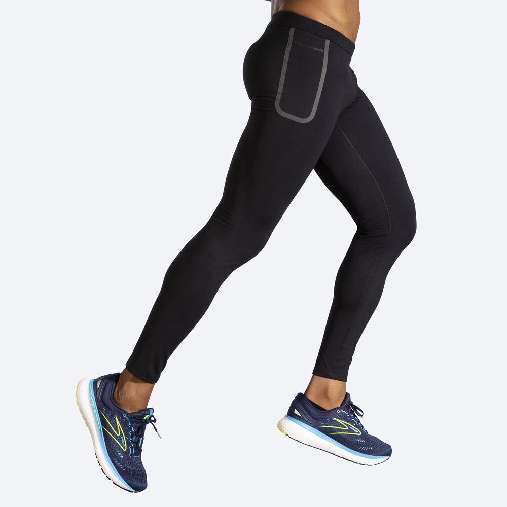 Brooks Momentum Thermal Tight Férfi Harisnyanadrág Fekete | HU374852