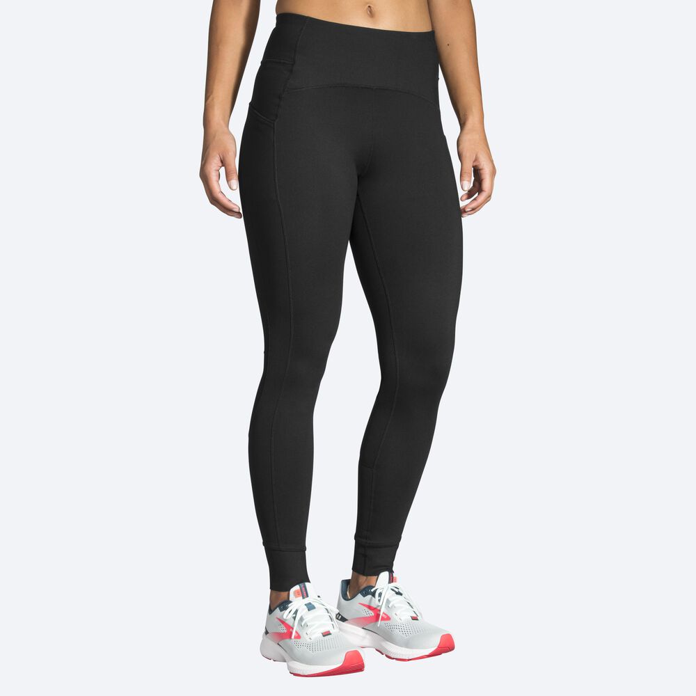 Brooks Momentum Thermal Tight Női Harisnyanadrág Fekete | HU241308