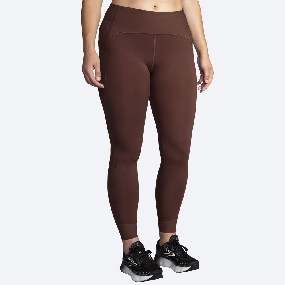 Brooks Momentum Thermal Tight Női Harisnyanadrág Csokoládé | HU923476