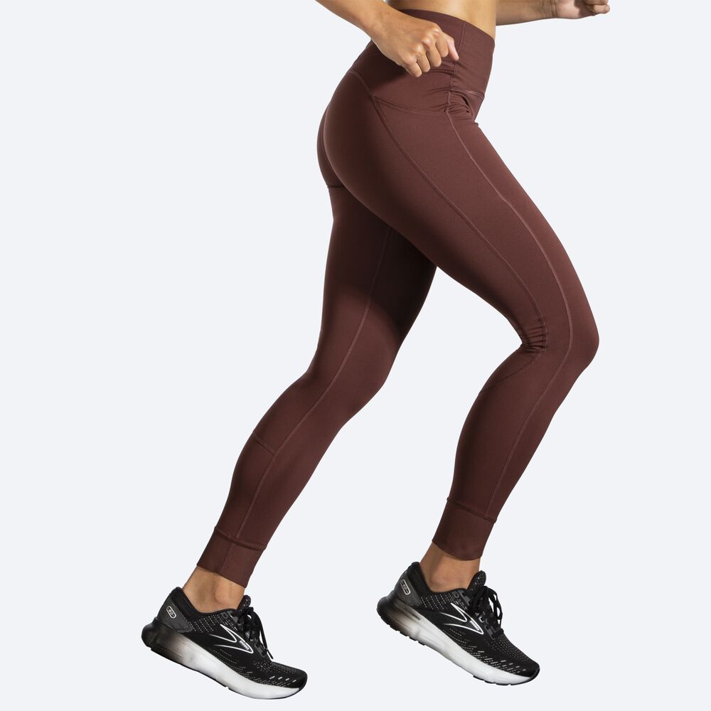 Brooks Momentum Thermal Tight Női Harisnyanadrág Csokoládé | HU923476