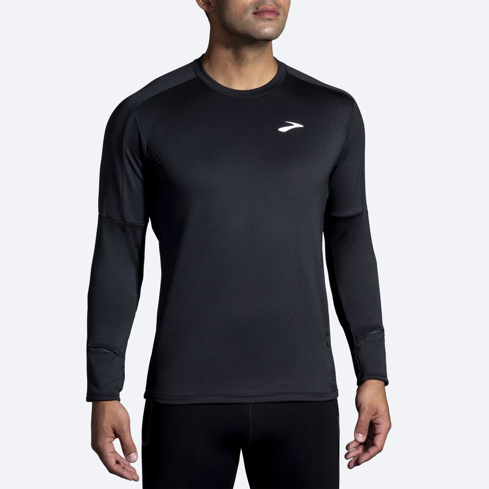 Brooks Notch Thermal Long Sleeve 2.0 Férfi Póló Fekete | HU146957