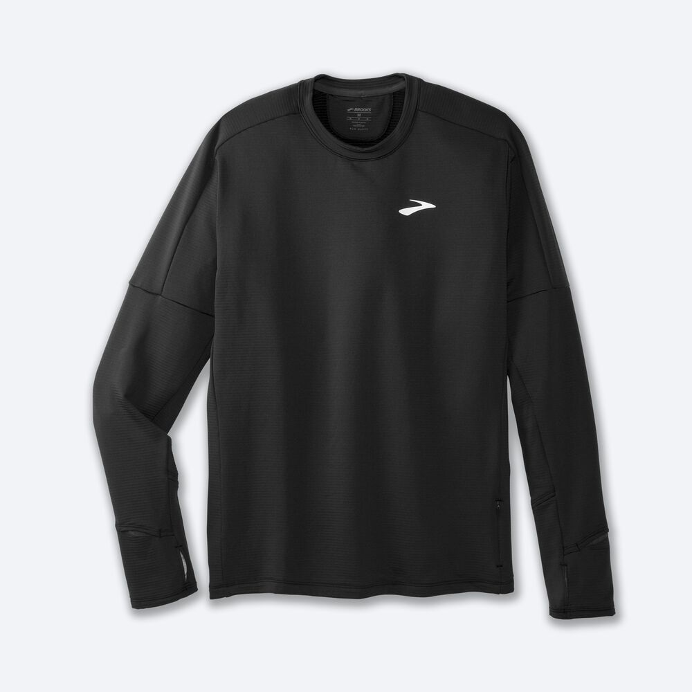 Brooks Notch Thermal Long Sleeve 2.0 Férfi Póló Fekete | HU146957