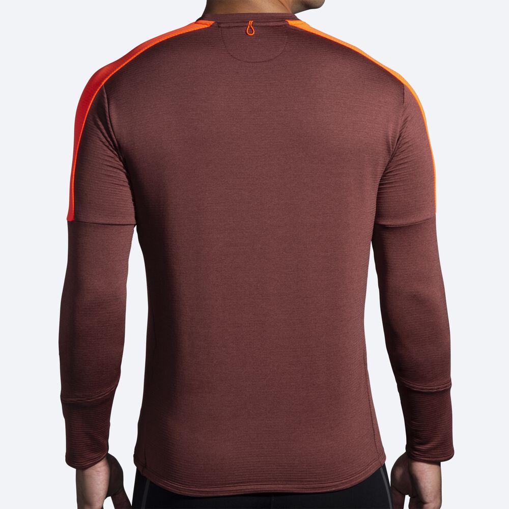 Brooks Notch Thermal Long Sleeve 2.0 Férfi Póló Csokoládé | HU365201