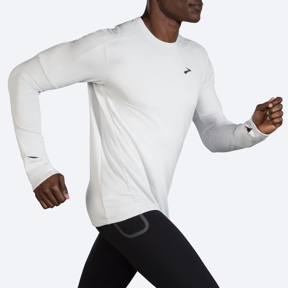 Brooks Notch Thermal Long Sleeve 2.0 Férfi Póló Szürke | HU547380