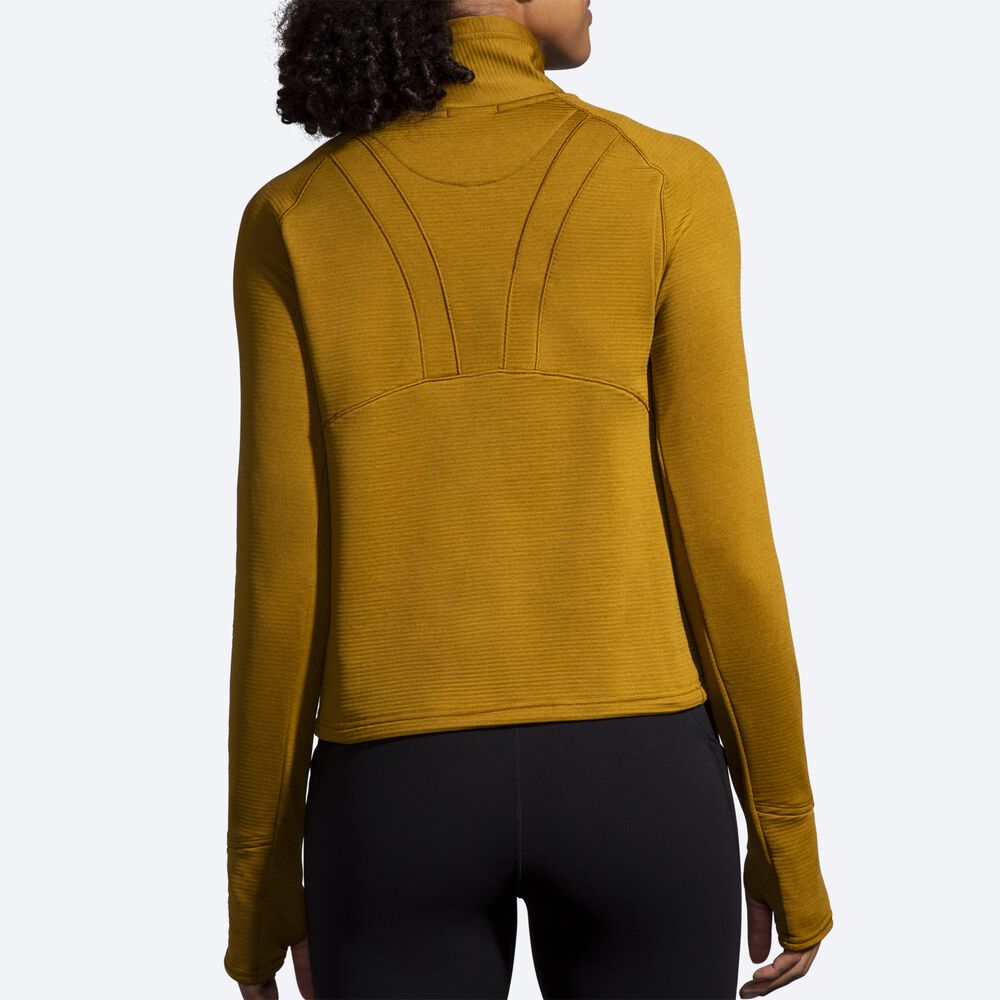 Brooks Notch Thermal Long Sleeve 2.0 Női Póló Olivazöld | HU231049