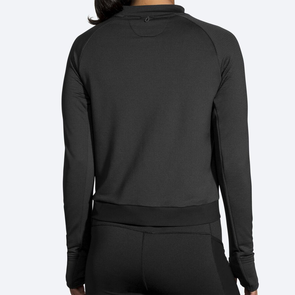 Brooks Notch Thermal Long Sleeve Női Póló Fekete | HU157643