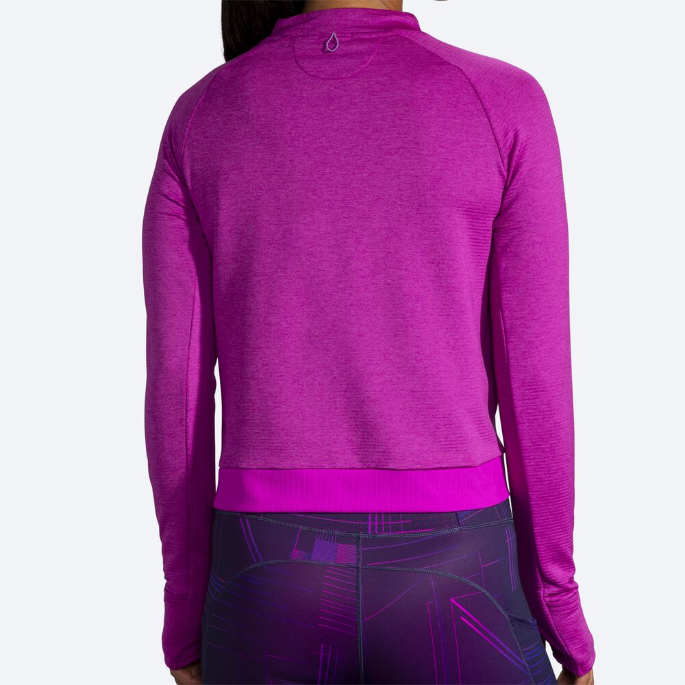 Brooks Notch Thermal Long Sleeve Női Póló Rózsaszín | HU246598