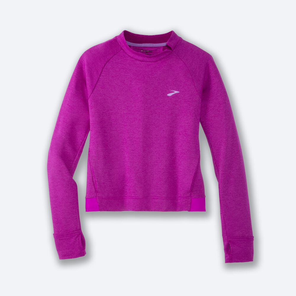 Brooks Notch Thermal Long Sleeve Női Póló Rózsaszín | HU246598