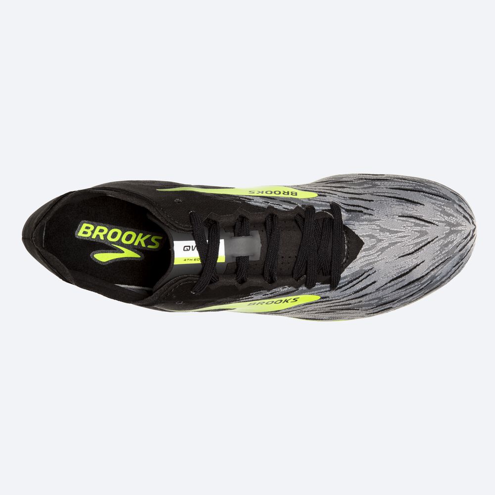 Brooks QW-K v4 Férfi Szöges Cipő Fekete/Szürke | HU742816