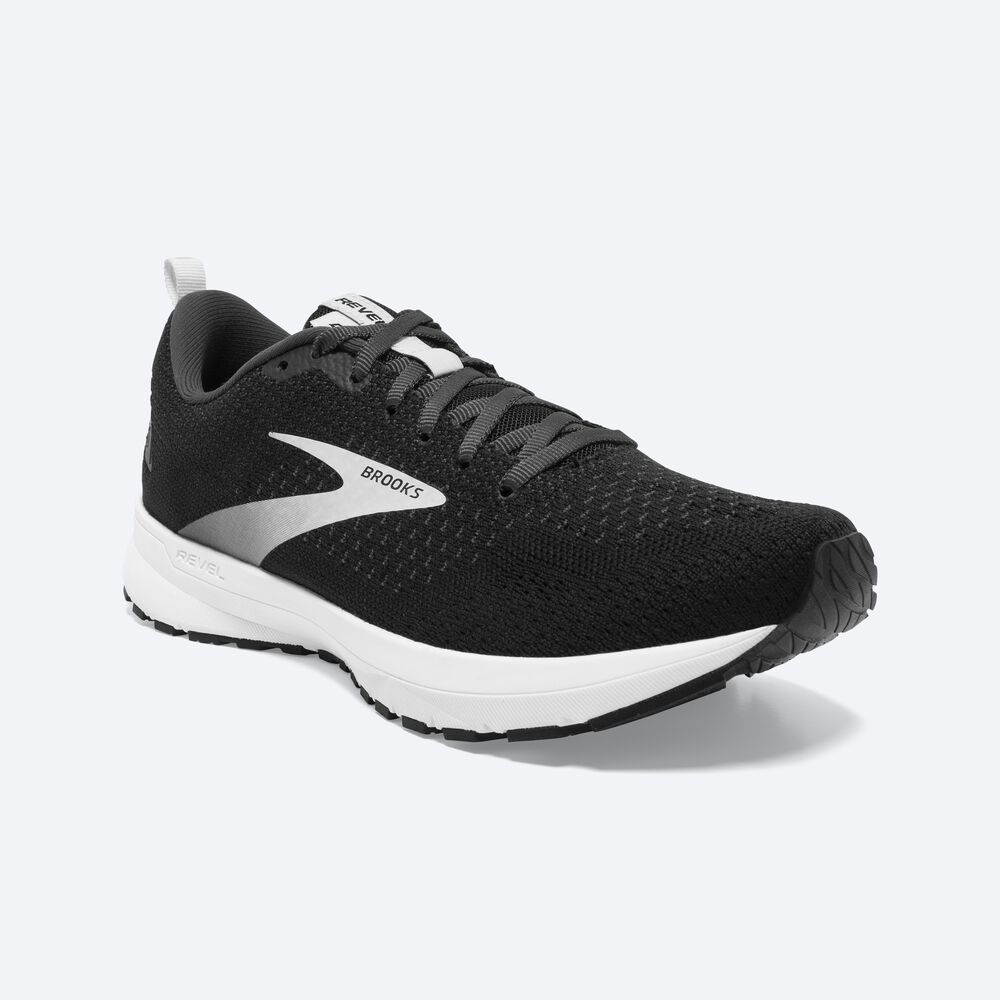 Brooks Revel 4 Férfi Futócipő Fekete/Titán | HU105437