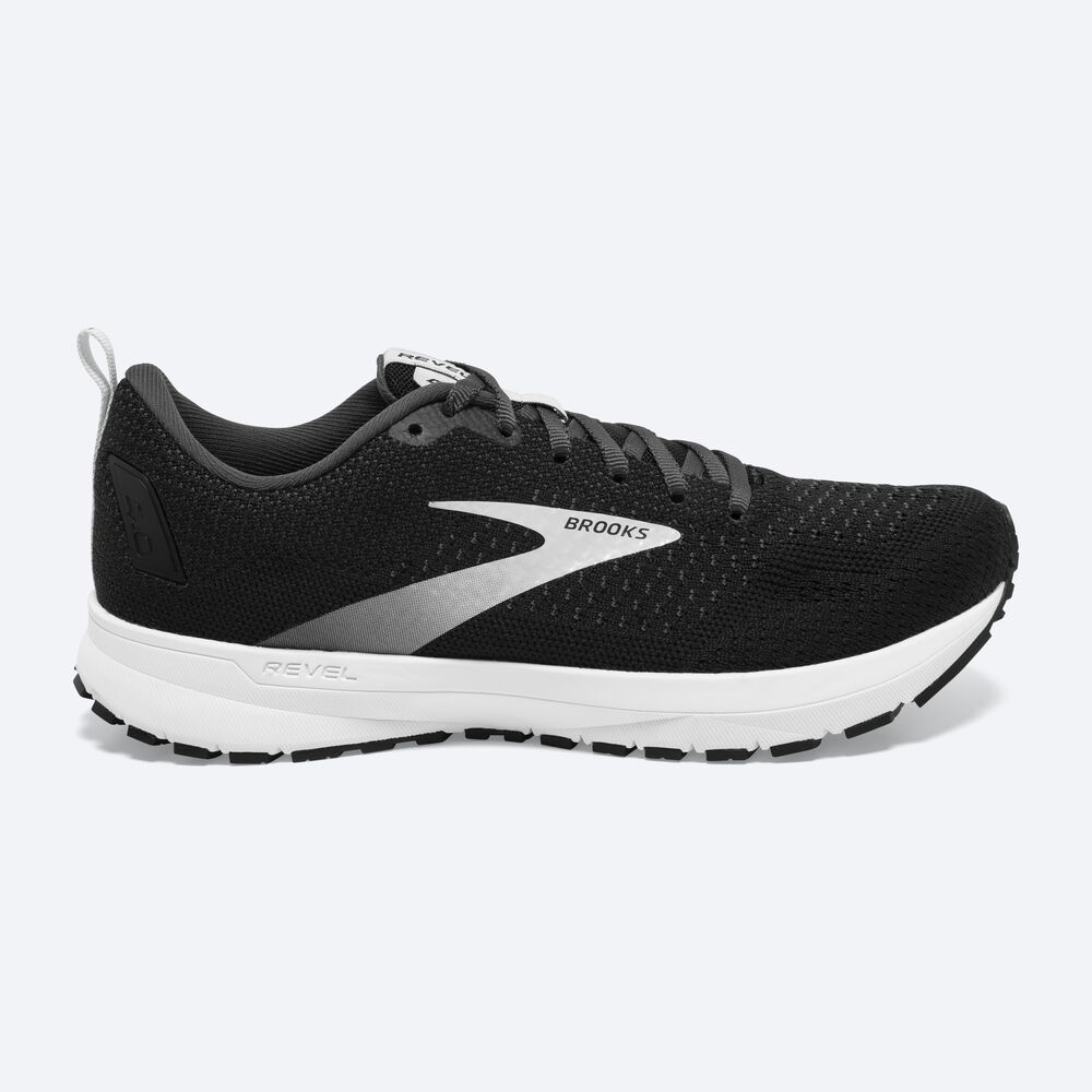 Brooks Revel 4 Férfi Futócipő Fekete/Titán | HU105437