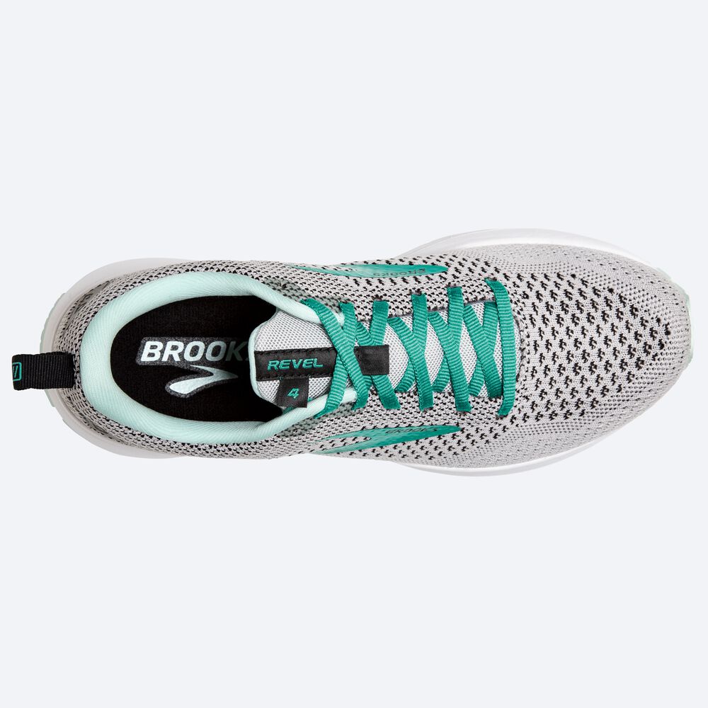 Brooks Revel 4 Női Futócipő Szürke/Világos Türkiz/Fekete | HU519407