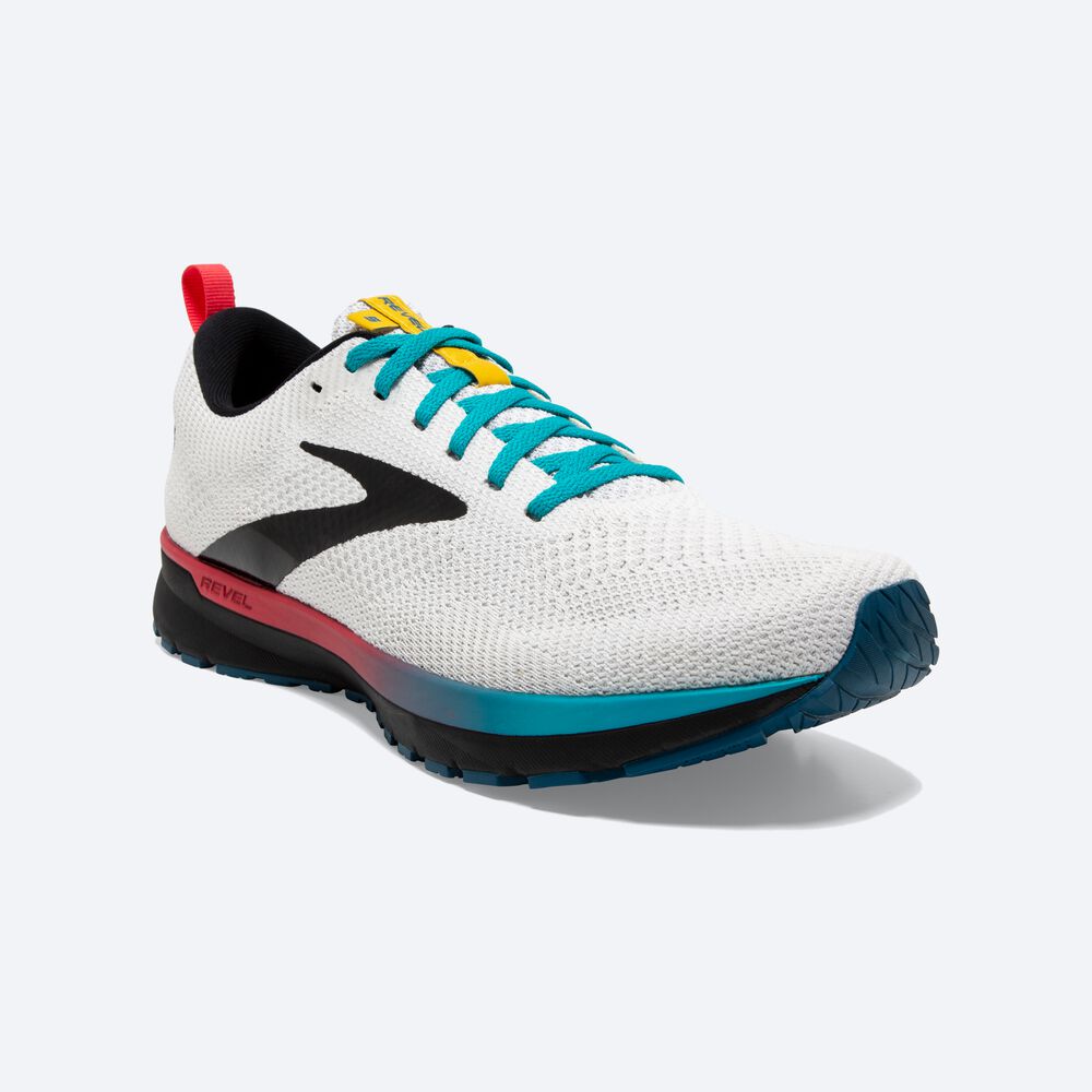 Brooks Revel 5 Férfi Futócipő Fehér/Fekete/Kék | HU476920