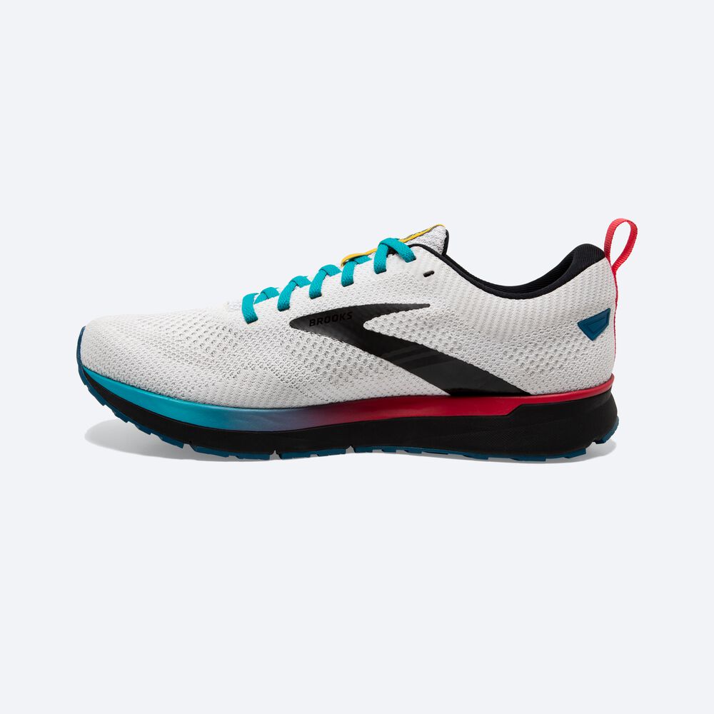 Brooks Revel 5 Férfi Futócipő Fehér/Fekete/Kék | HU476920