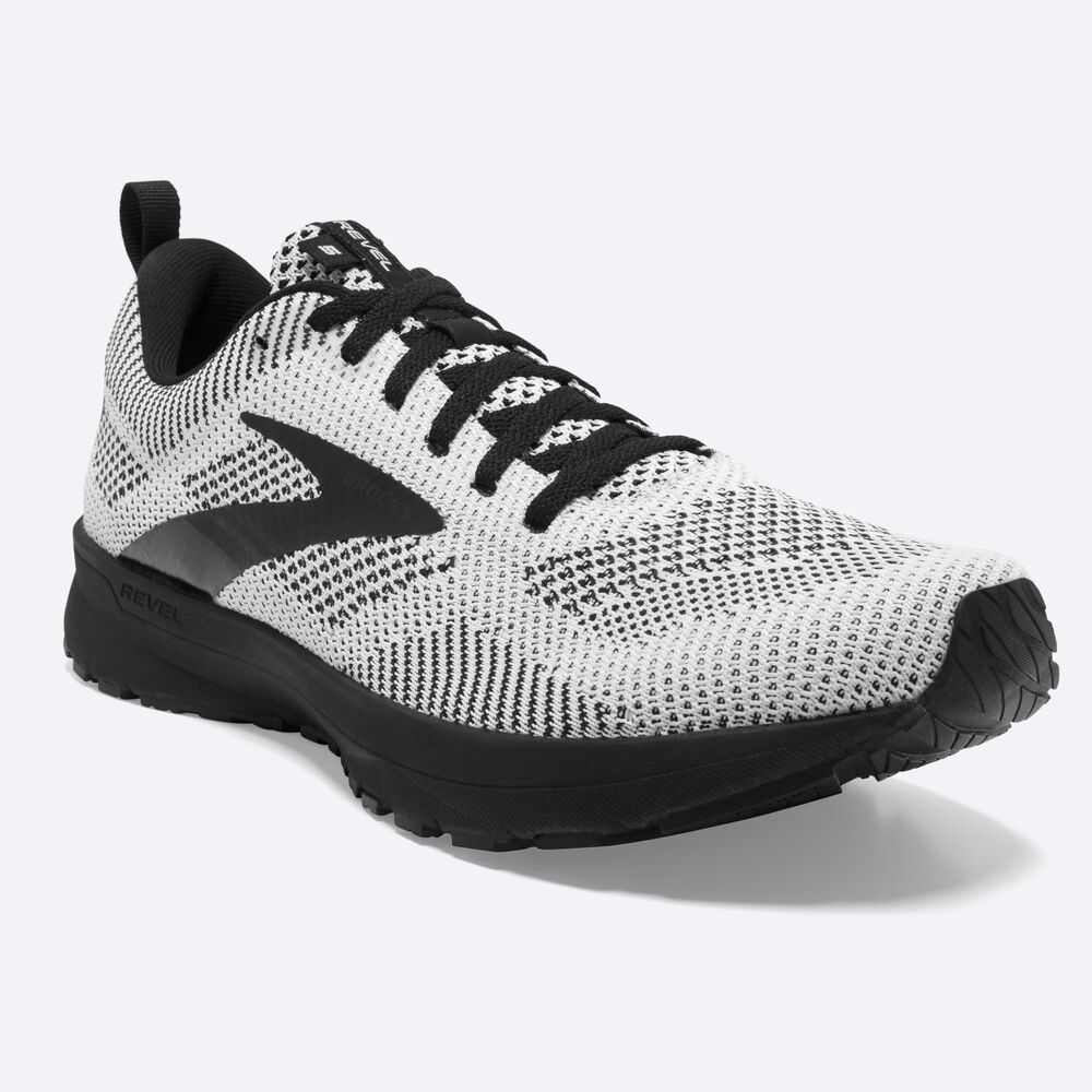 Brooks Revel 5 Férfi Futócipő Fehér/Fekete | HU694523