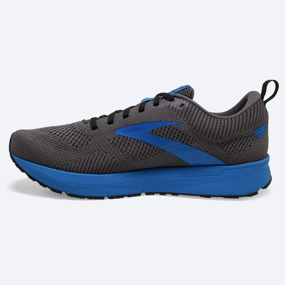 Brooks Revel 5 Férfi Futócipő Fekete/Szürke/Kék | HU913270