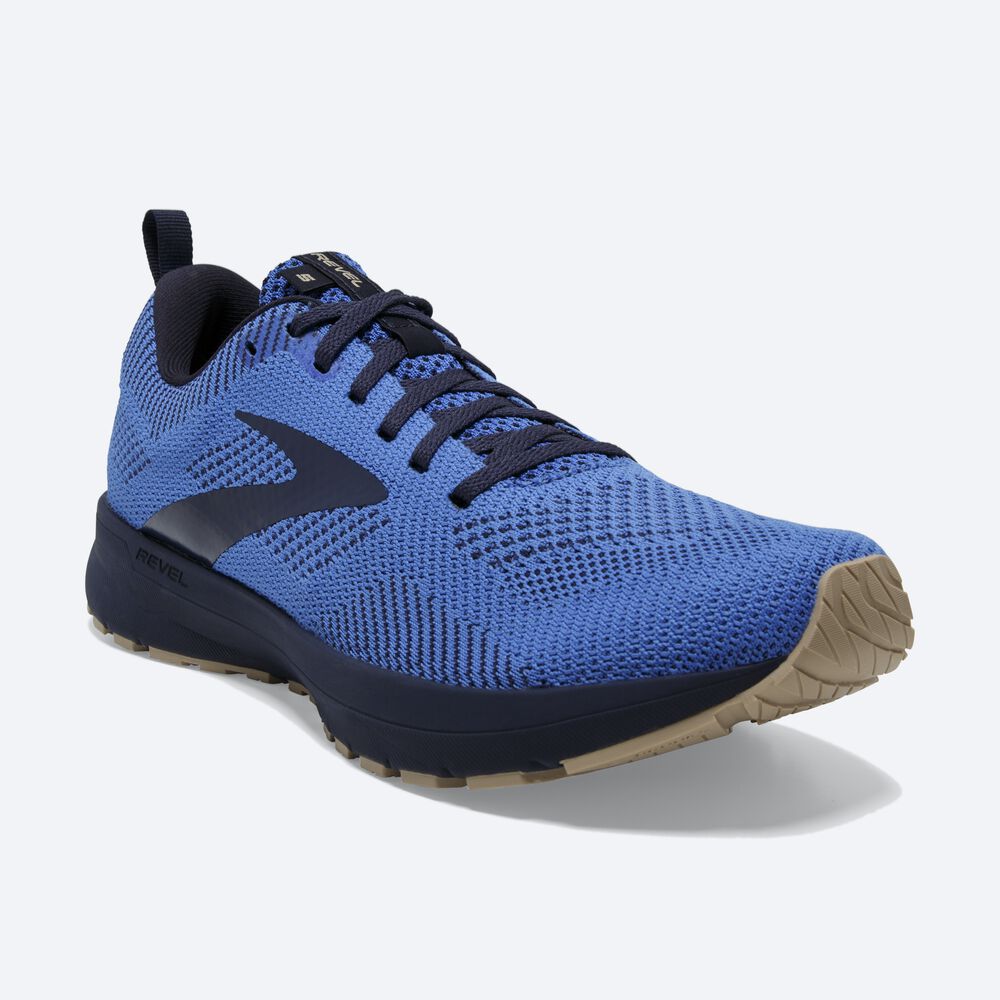 Brooks Revel 5 Férfi Futócipő Kék/Sötétkék/Krém | HU923486