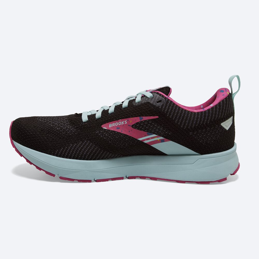 Brooks Revel 5 Női Futócipő Fekete/Lila | HU853406