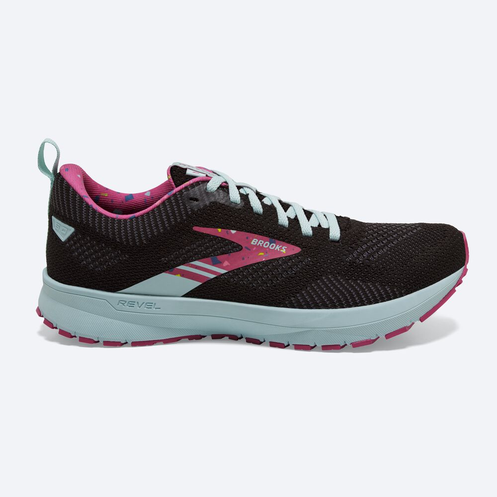 Brooks Revel 5 Női Futócipő Fekete/Lila | HU853406