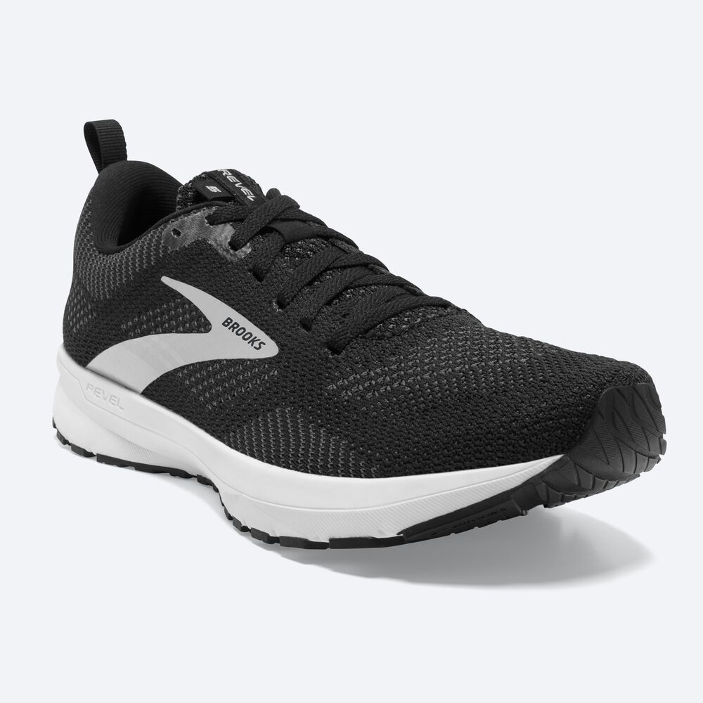 Brooks Revel 5 Női Futócipő Fekete/Metal/Fehér | HU716238