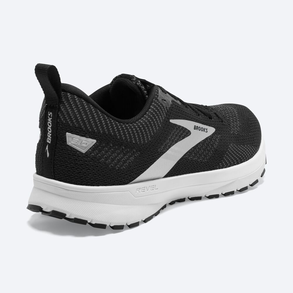 Brooks Revel 5 Női Futócipő Fekete/Metal/Fehér | HU716238