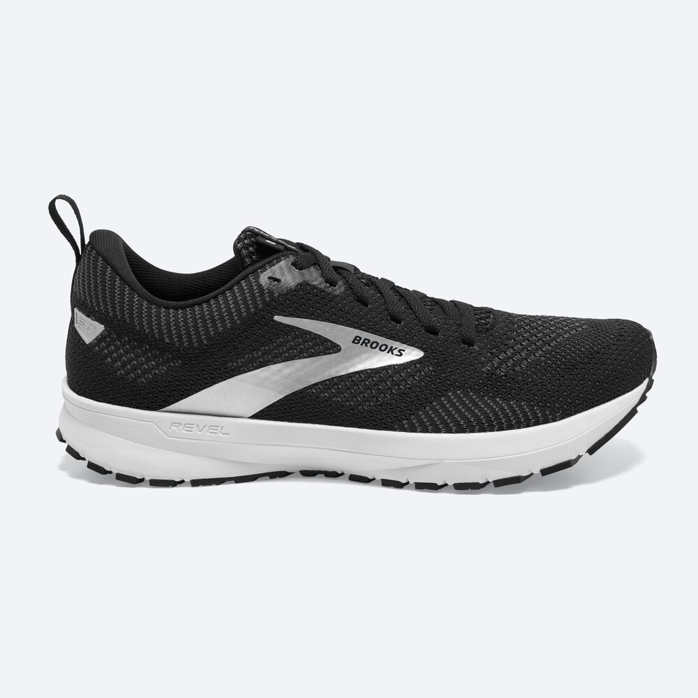 Brooks Revel 5 Női Futócipő Fekete/Metal/Fehér | HU716238