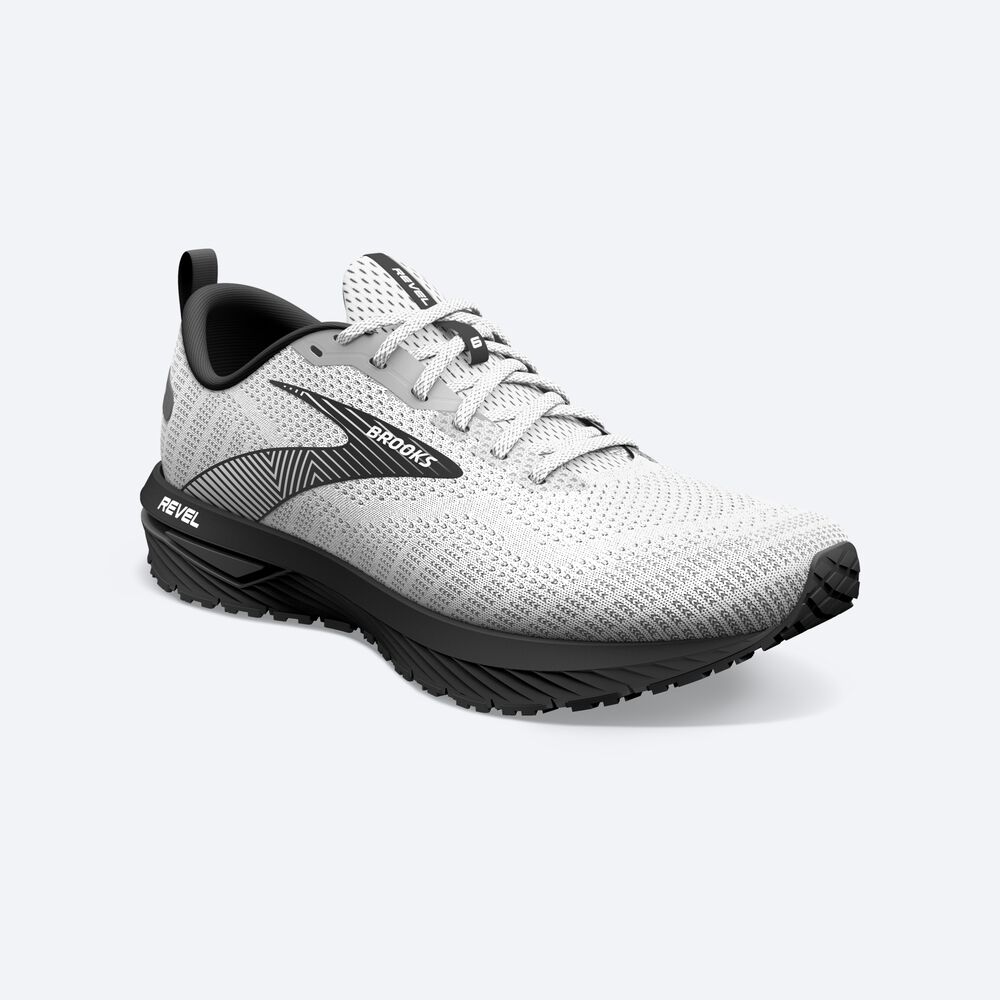 Brooks Revel 6 Férfi Futócipő Fehér/Fekete | HU824059