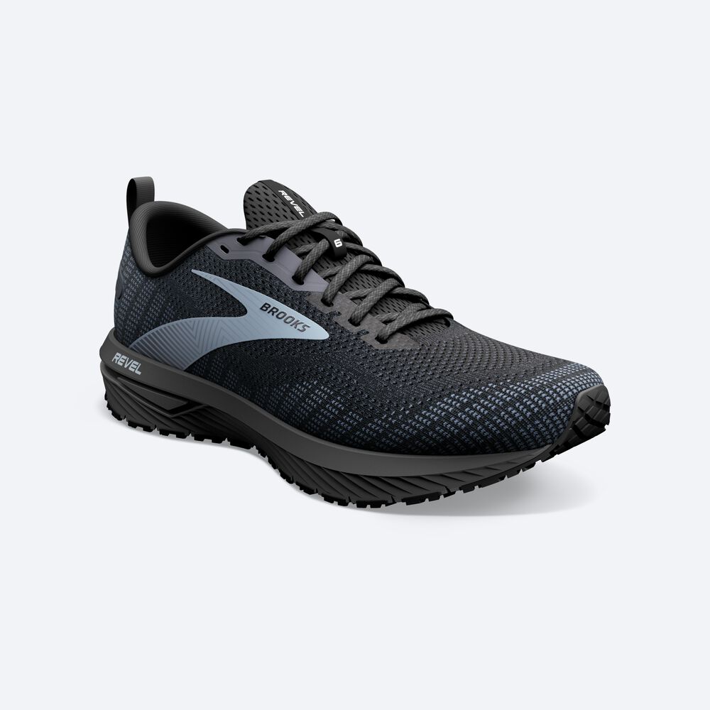 Brooks Revel 6 Férfi Futócipő Fekete/Szürke | HU169285