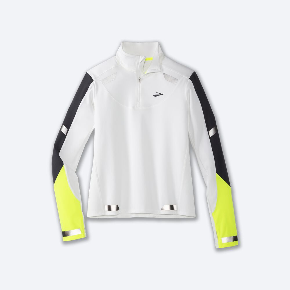 Brooks Run Visible 1/2 Zip Női Kabát Fehér | HU703968