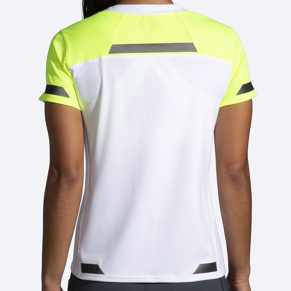 Brooks Run Visible Short Sleeve Női Póló Fehér | HU153460