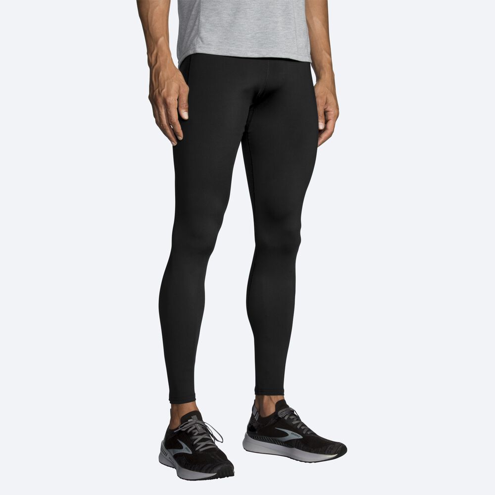 Brooks Source Tight Férfi Harisnyanadrág Fekete | HU716829