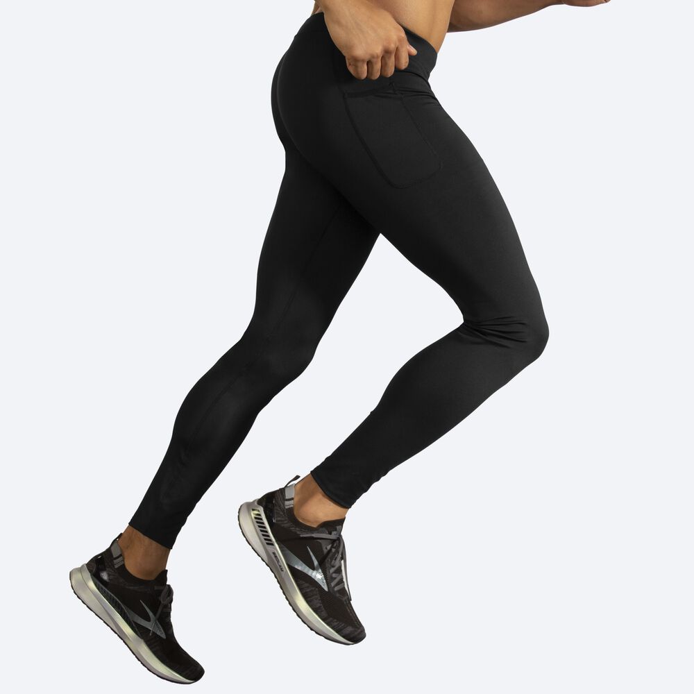 Brooks Source Tight Férfi Harisnyanadrág Fekete | HU716829