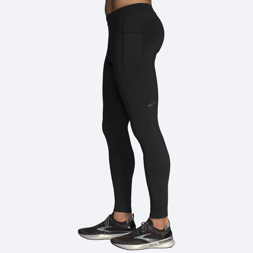 Brooks Source Tight Férfi Harisnyanadrág Fekete | HU716829