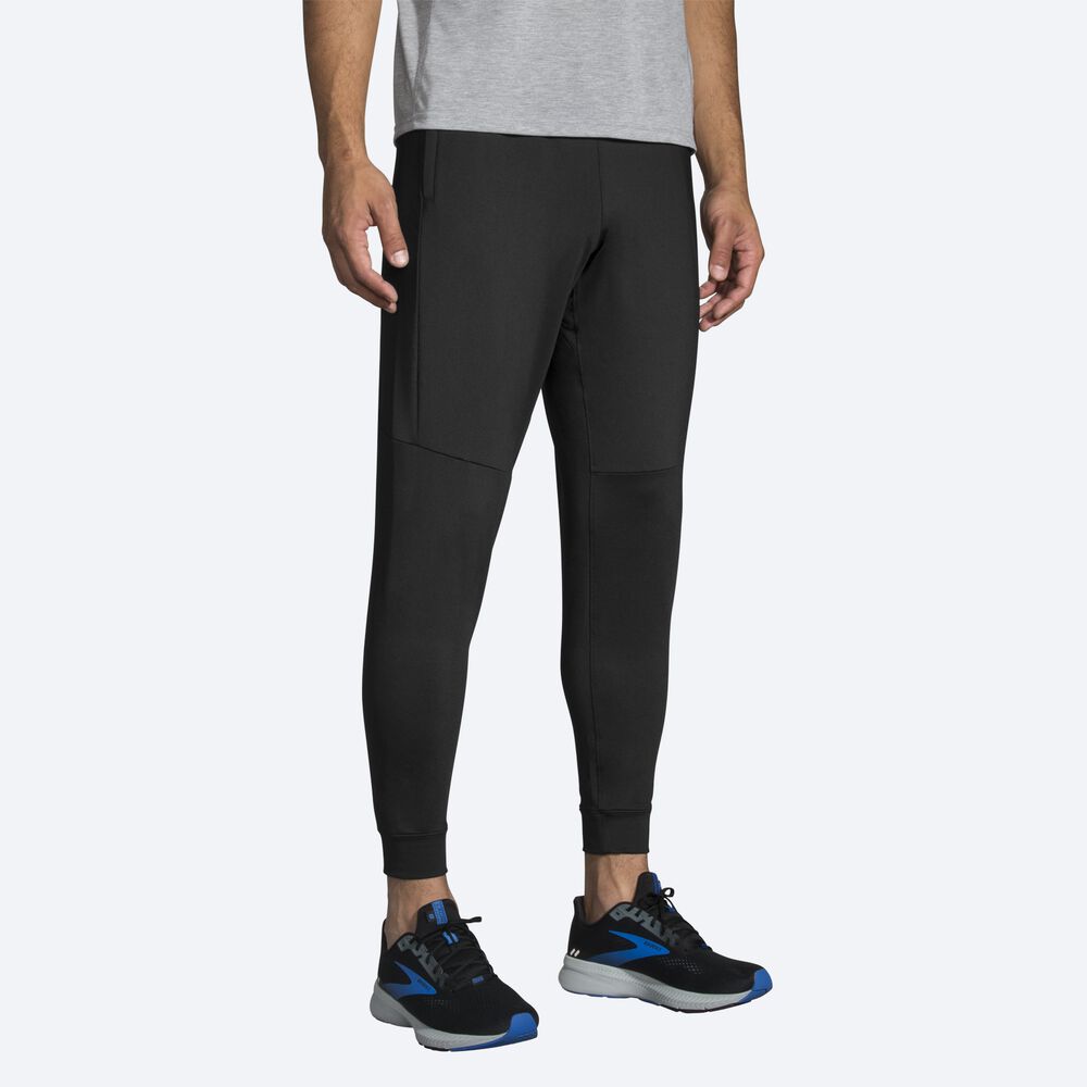 Brooks Spartan Férfi Jogger Nadrág Fekete | HU108692