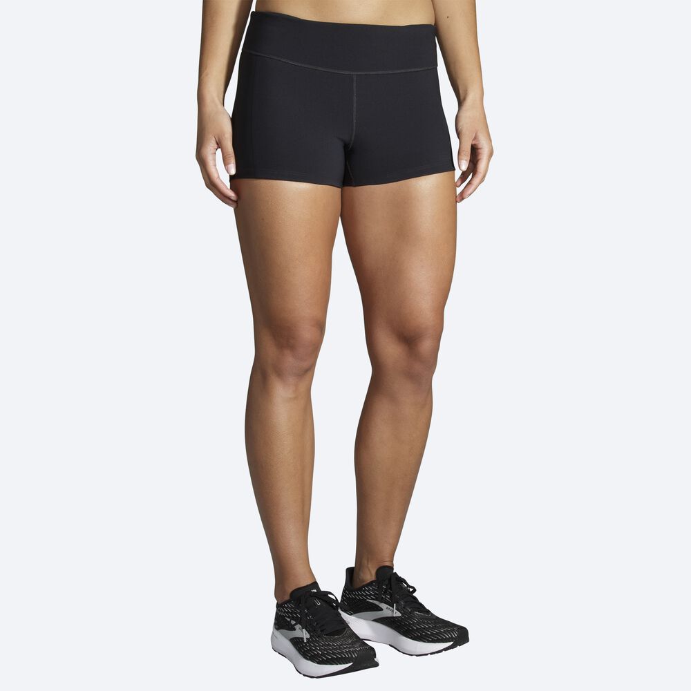 Brooks Speedwork Short Tight Női Harisnyanadrág Fekete | HU370469