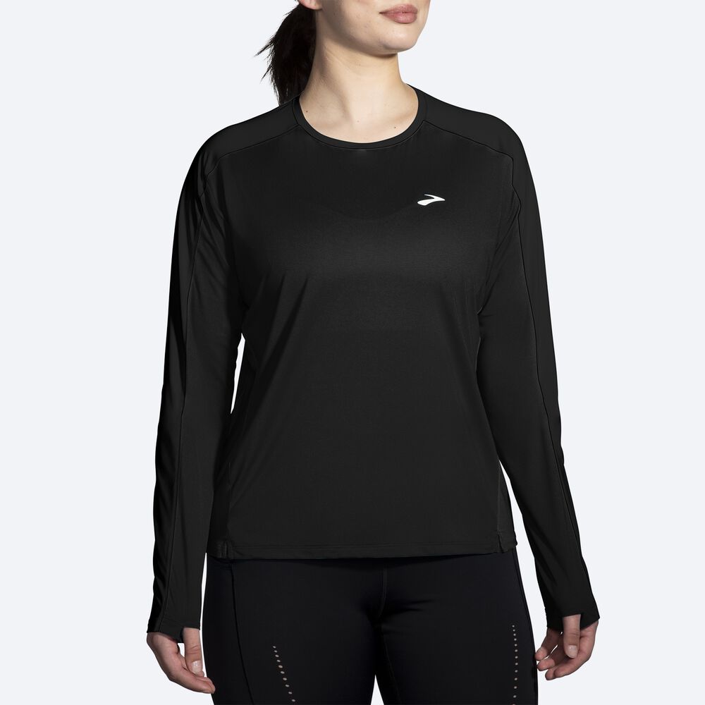 Brooks Sprint Free Long Sleeve 2.0 Női Póló Fekete | HU381546