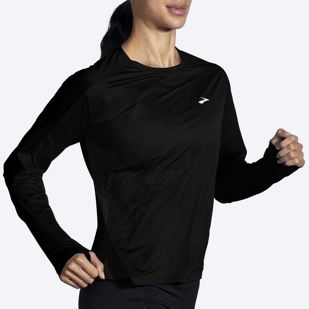 Brooks Sprint Free Long Sleeve 2.0 Női Póló Fekete | HU381546