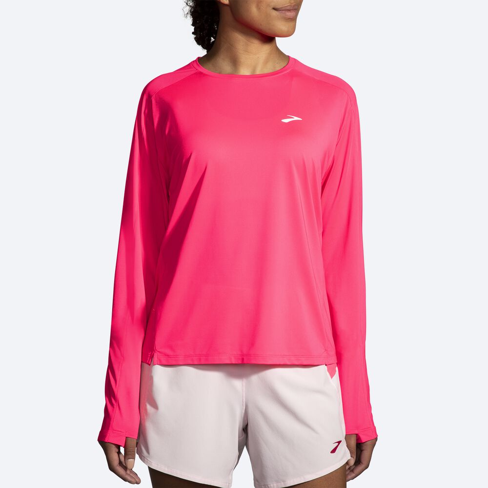 Brooks Sprint Free Long Sleeve 2.0 Női Póló Rózsaszín | HU617290